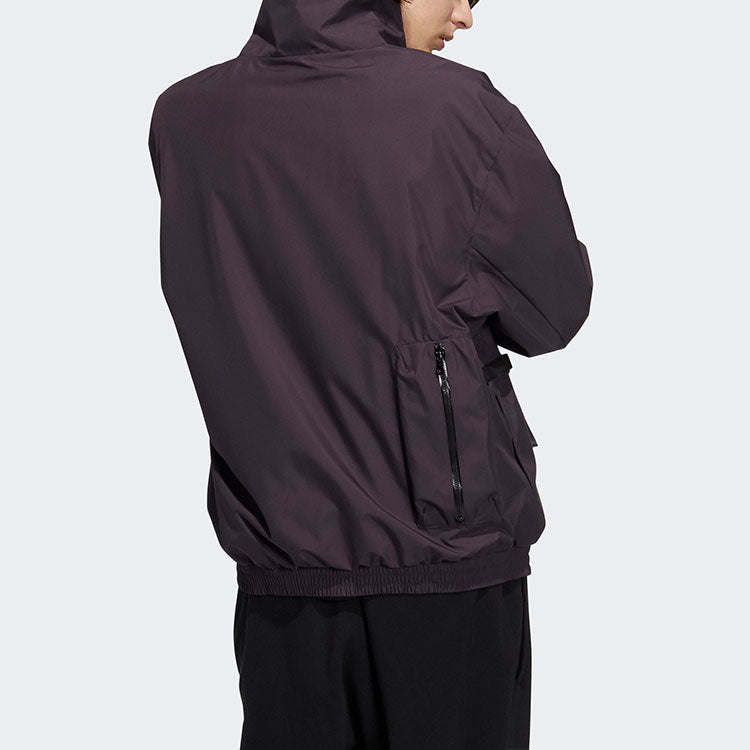 Куртка Men's adidas originals 3D Pocket Logo Outdoor Cardigan Woven Stand Collar Jacket Purple H58065 — фото 3