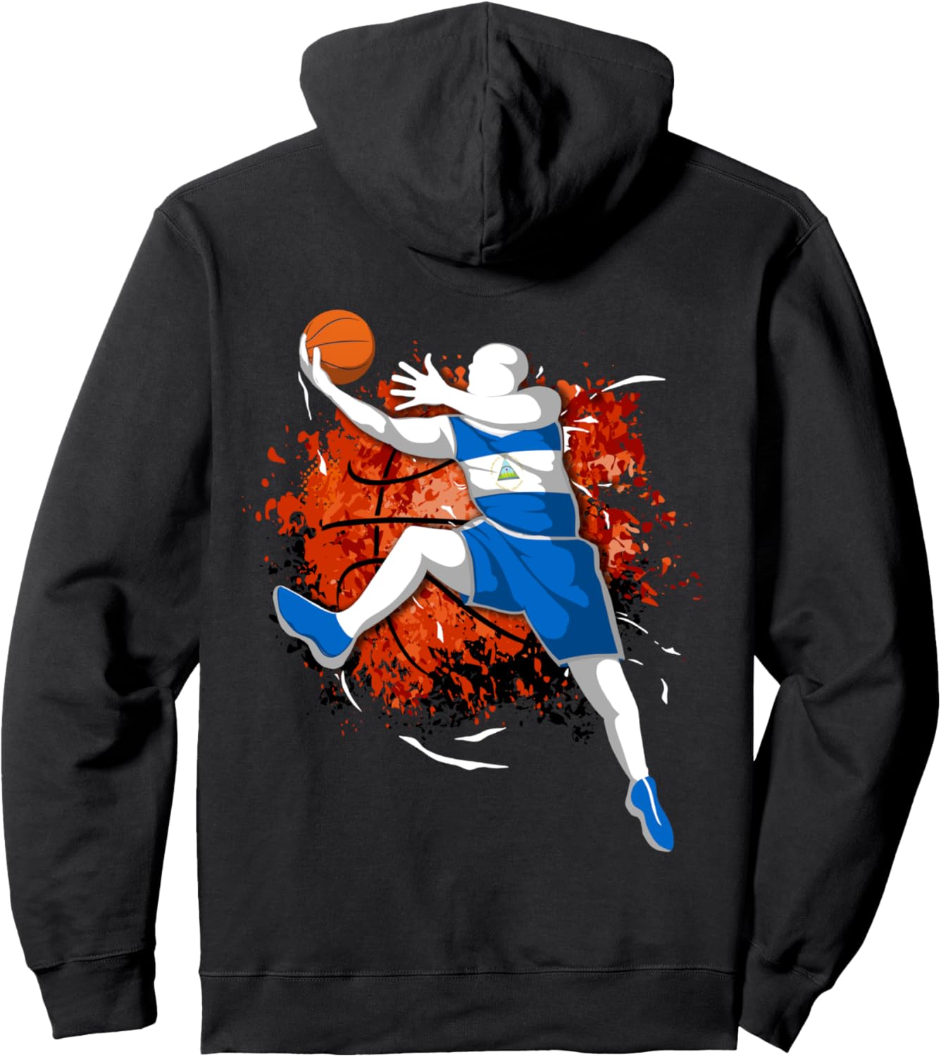 

Баскетбольная команда Никарагуа, флаг Никарагуа - Толстовка для любителей спорта и баскетбола Никарагуа Teeisle Nicaragua Basketball, черный