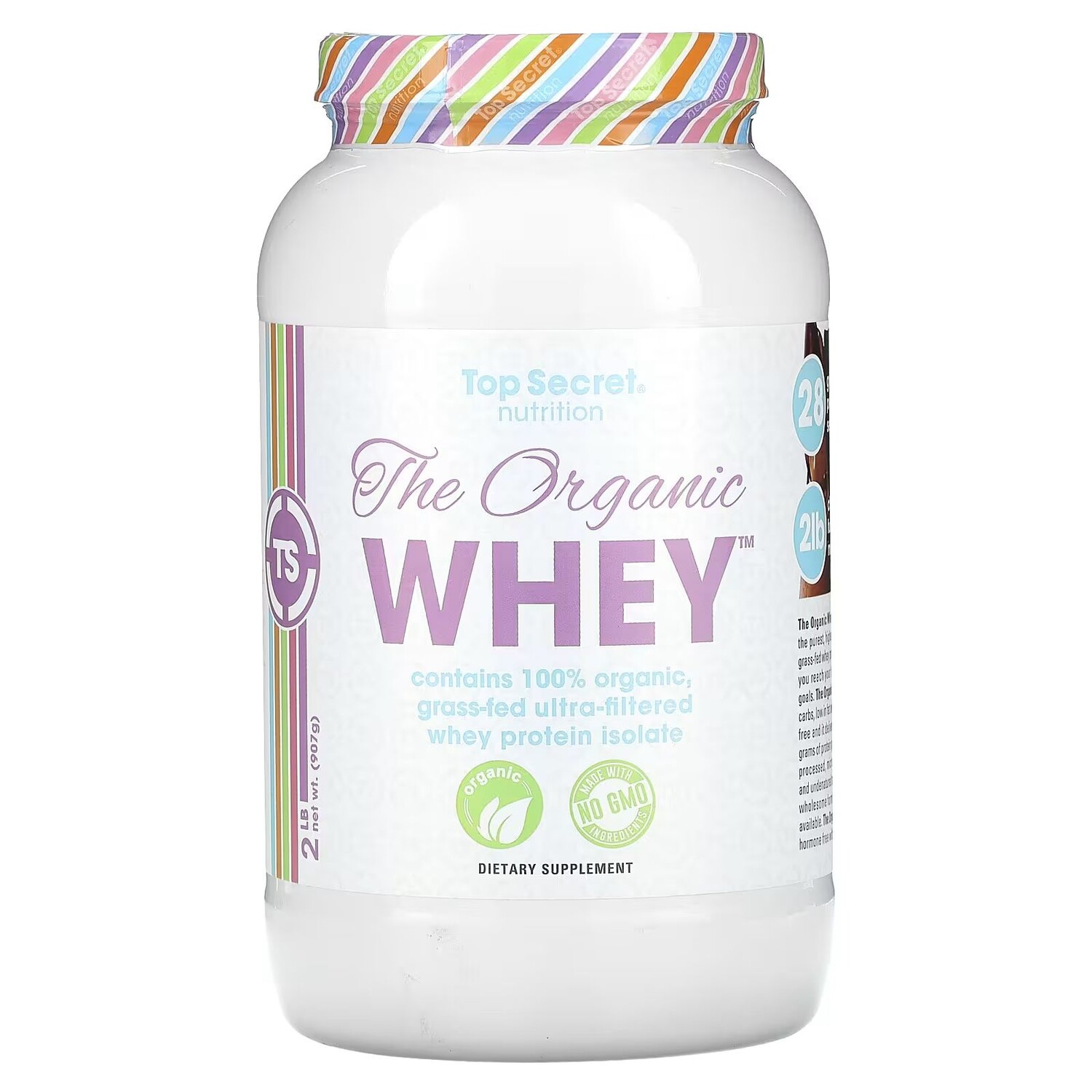 

The Organic Whey, молочный коктейль с шоколадной помадкой, 2 фунта (907 г) Top Secret Nutrition