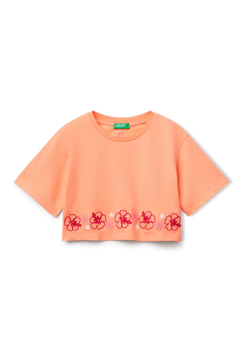 

Футболка с принтом United Colors of Benetton, коралловый