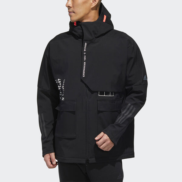 Куртка adidas M Tech Outr JKT Zipper Cardigan Casual Sports Hooded Jacket Black, черный — фото 3