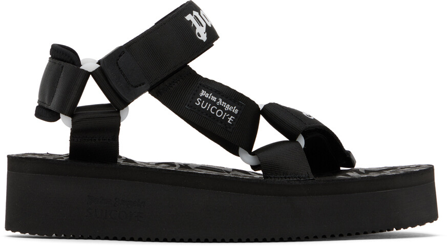 

Черные сандалии Suicoke Edition Depa Palm Angels, цвет Black/White