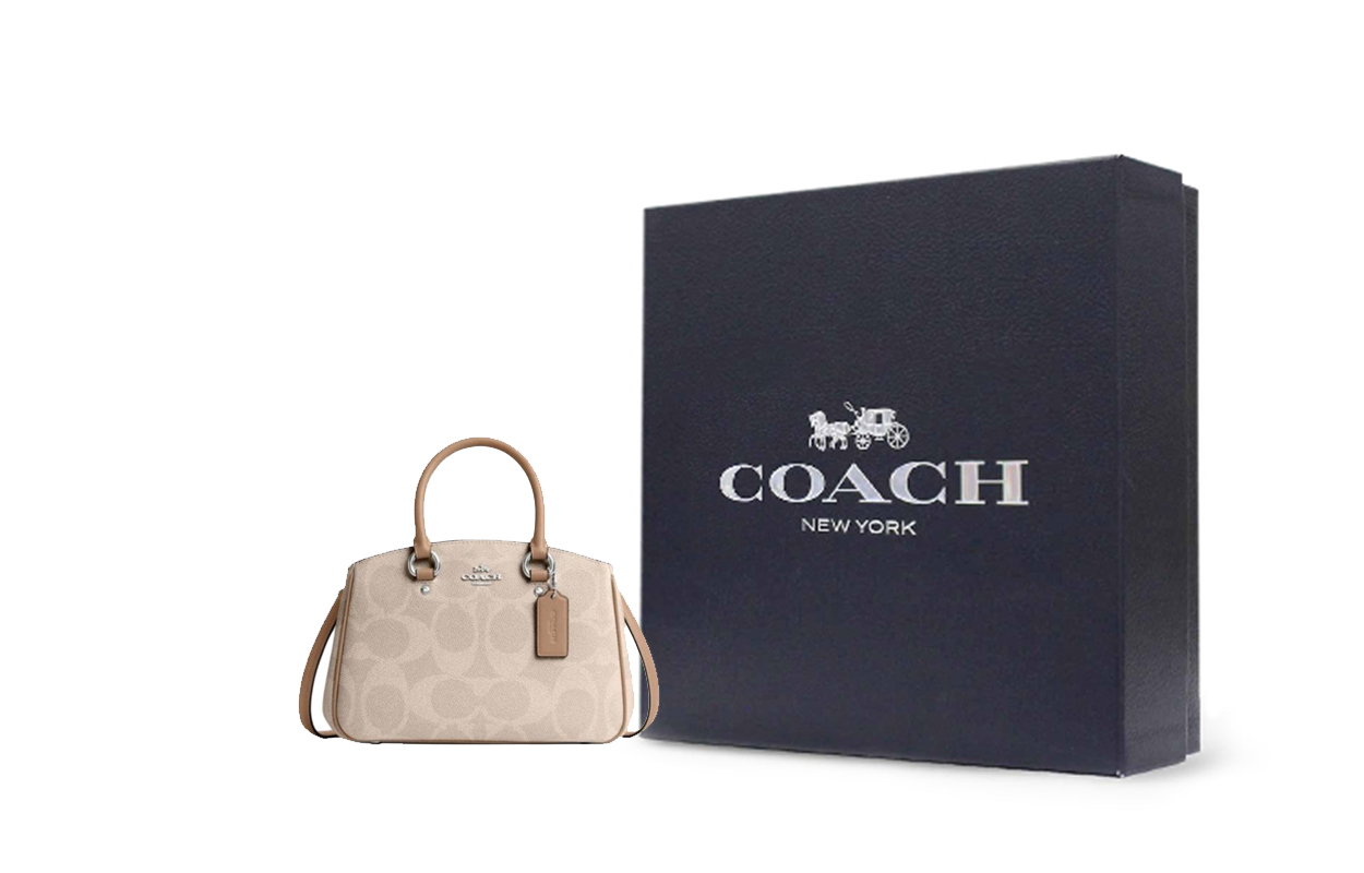 

COACH Саванна искусственная кожаная сумка через плечо кроссбоди женская песочный и тауп