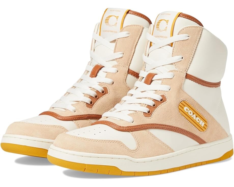 

Кроссовки COACH High-Top Suede, цвет Chalk/Beechwood