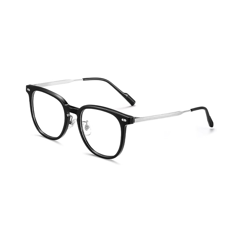 

Morakot Металлическая оправа для очков Cat Eye унисекс, Version B-Bright Black