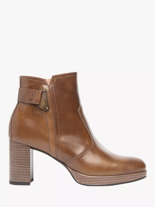 

Ботильоны NeroGiardini Leather Block Heel, цвет tan