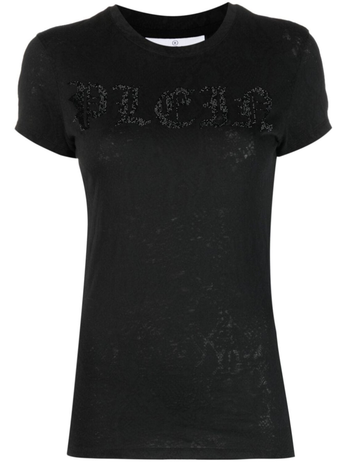 

Philipp Plein футболка с логотипом и стразами, черный