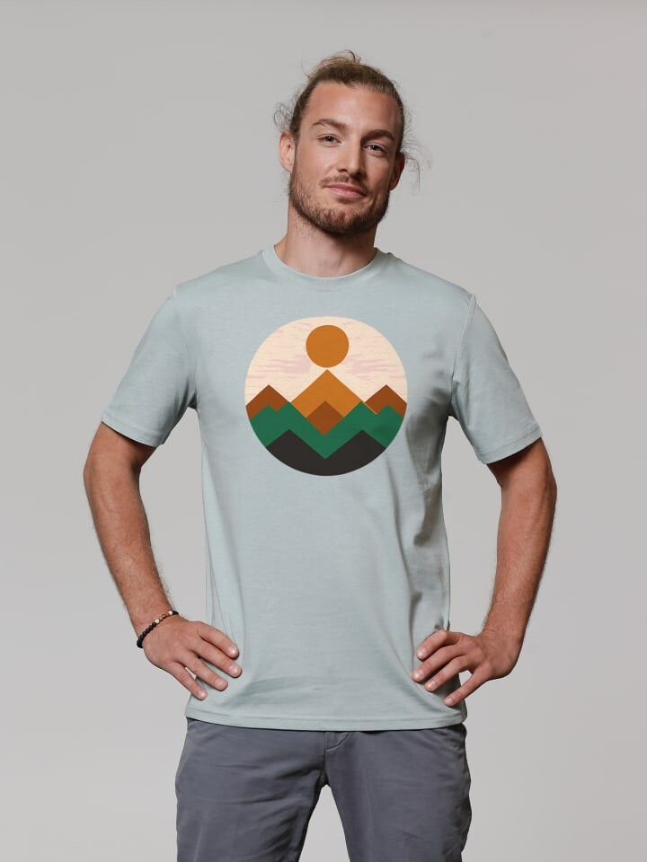 

Футболка wat Apparel T-Shirt Geometric Landscape 2, цвет Aloe
