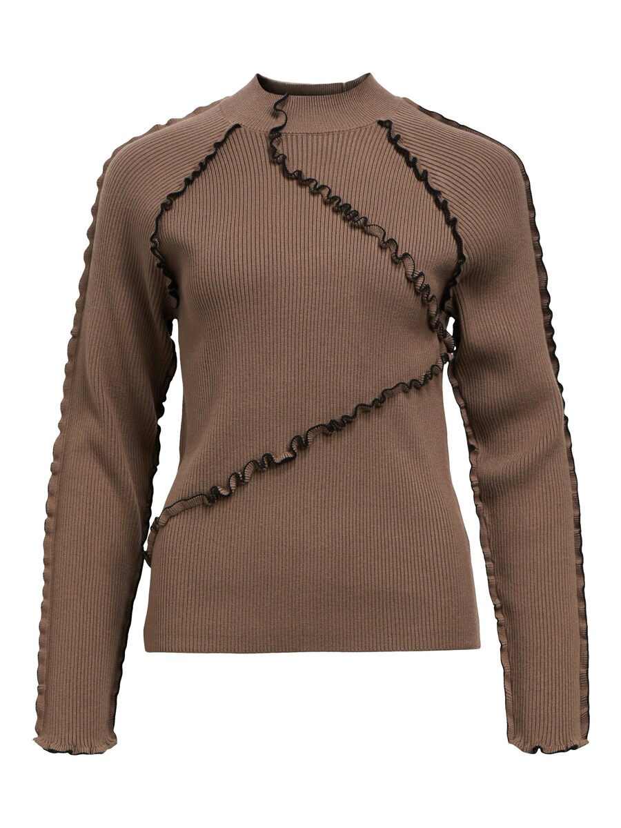 

Тонкий вязаный свитер OBJECT Sweater OBJJanne, коричневый