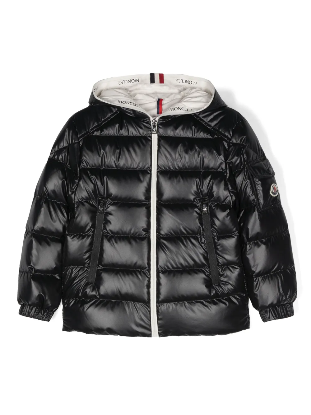 

Пуховик с капюшоном Moncler Enfant, синий
