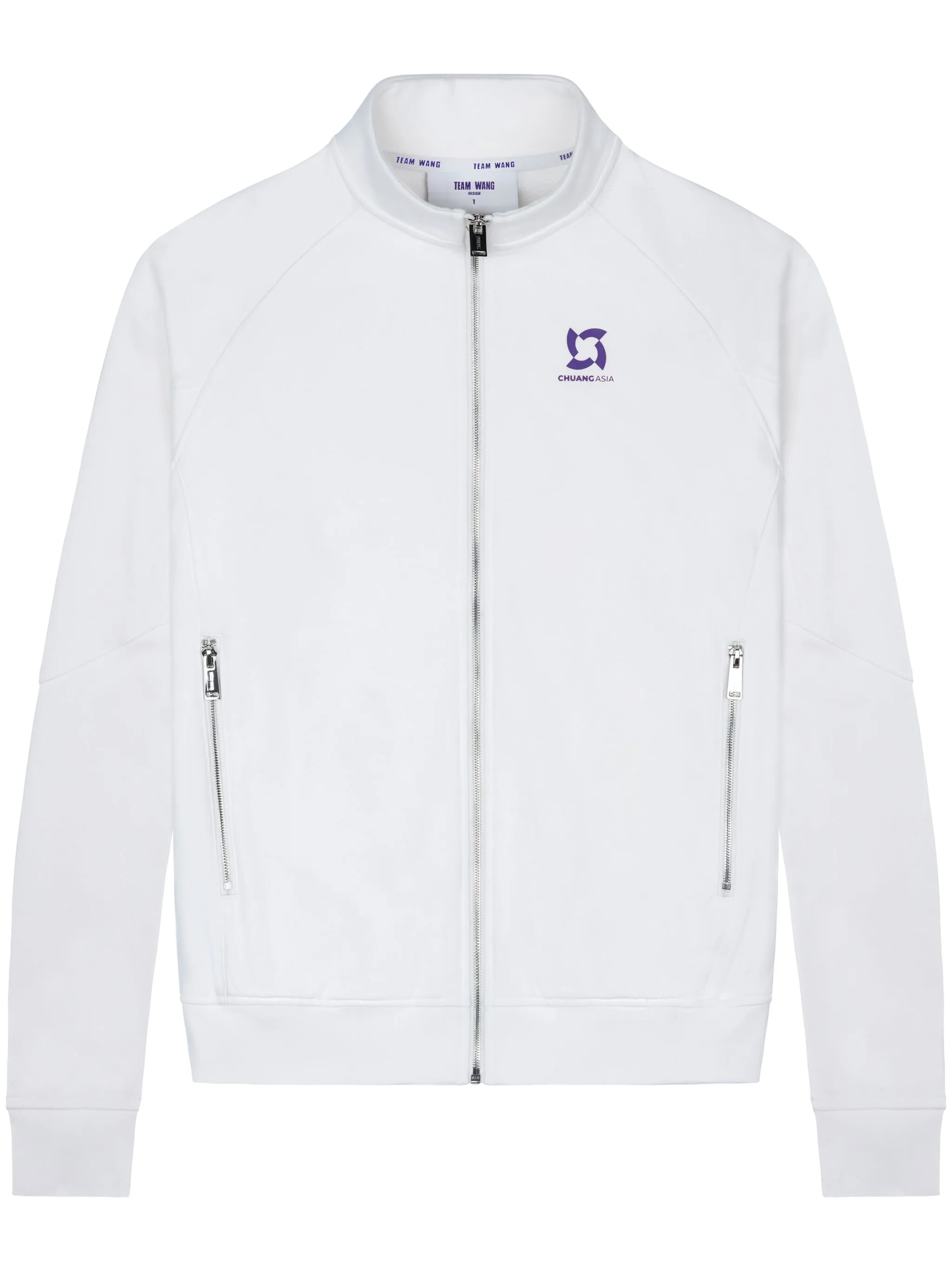 

Спортивная куртка на молнии с логотипом Team Wang Design, белый