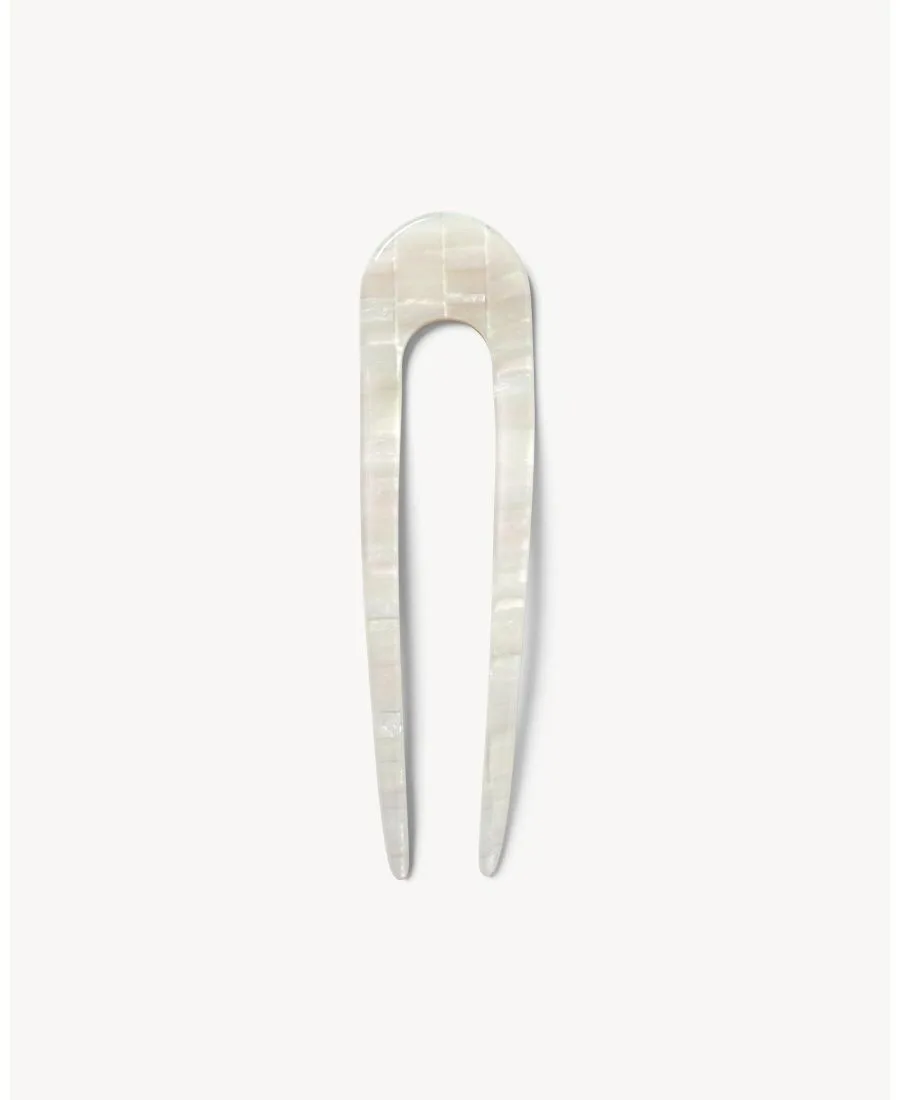 Французская заколка для волос Machete, Opalite Shell Checker