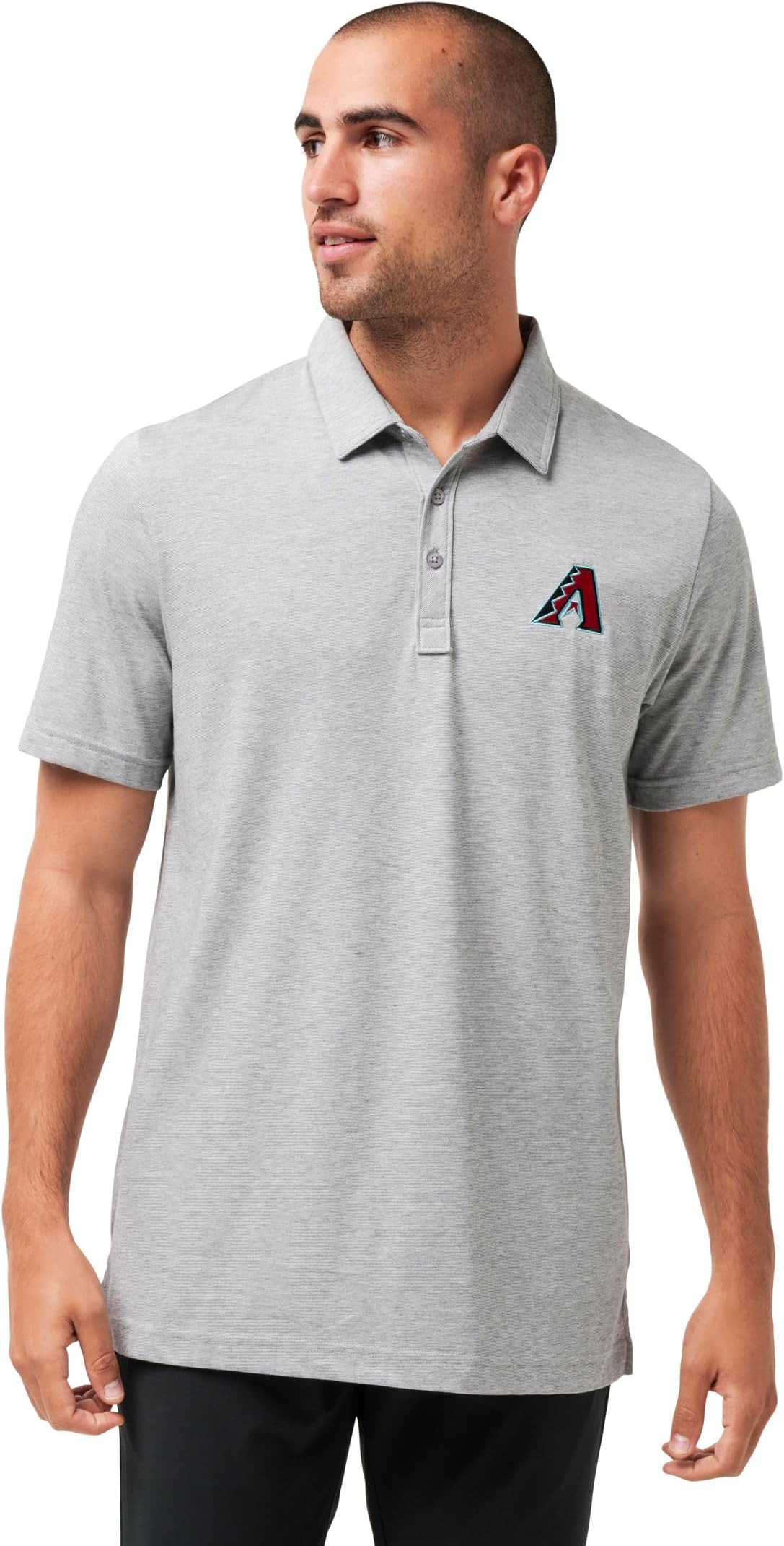

Футболка TravisMathew Arizona Diamondbacks The Zinna Polo, цвет Heather Grey