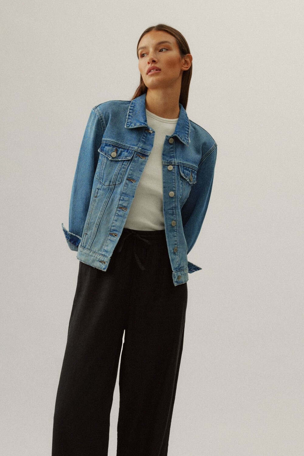 

Джинсовая куртка свободного кроя Vero Moda, синий
