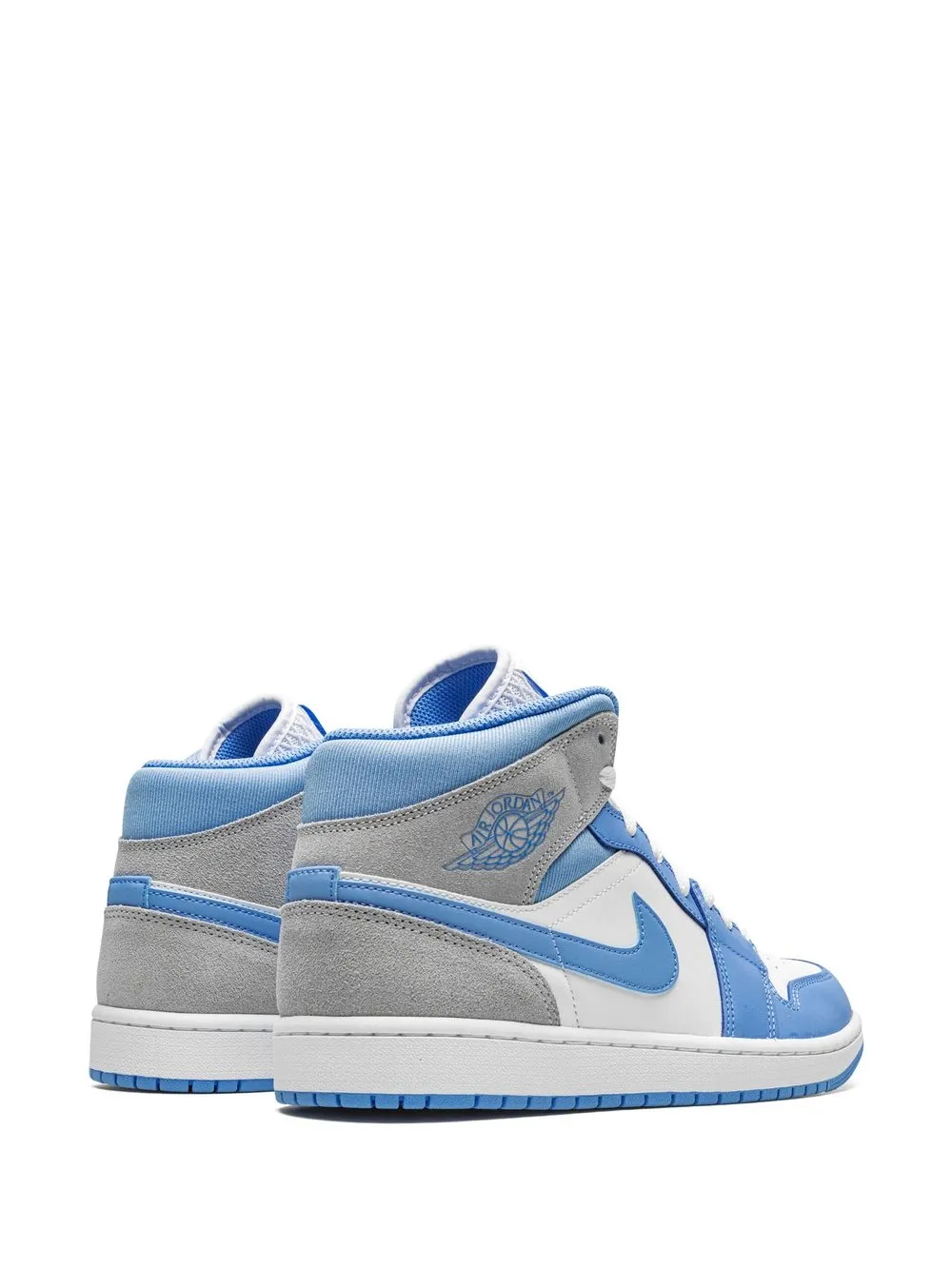Кроссовки Air Jordan 1 Mid SE University Blue/Grey, синий — фото 3