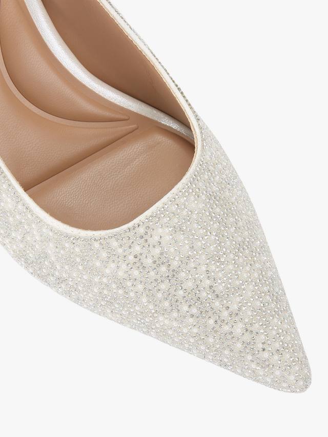 Corletta украшенные острые туфли-лодочки на каблуке с открытой пяткой Carvela, White — фото 4