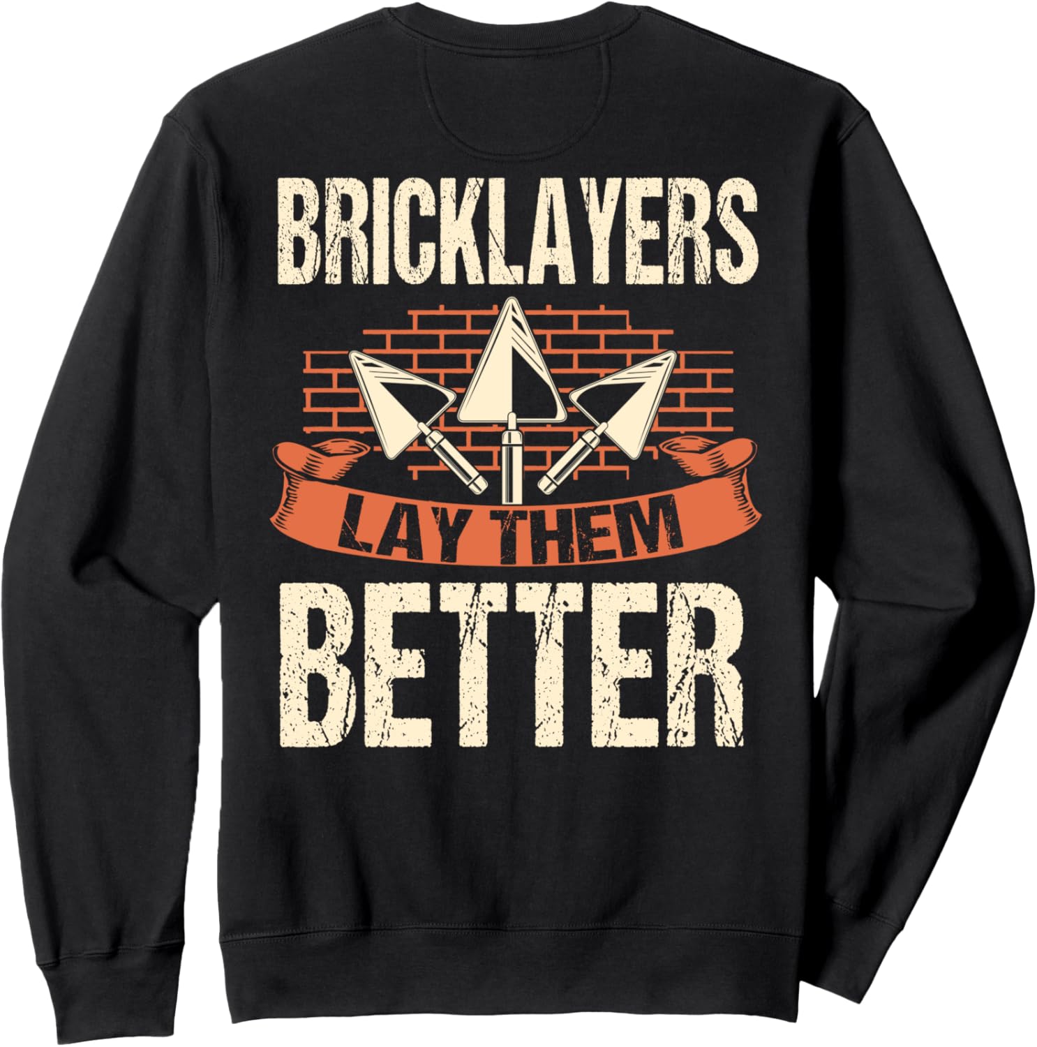 

Толстовка с изображением каменщика и кирпичника на спине, черная Bricklayer'S Gift
