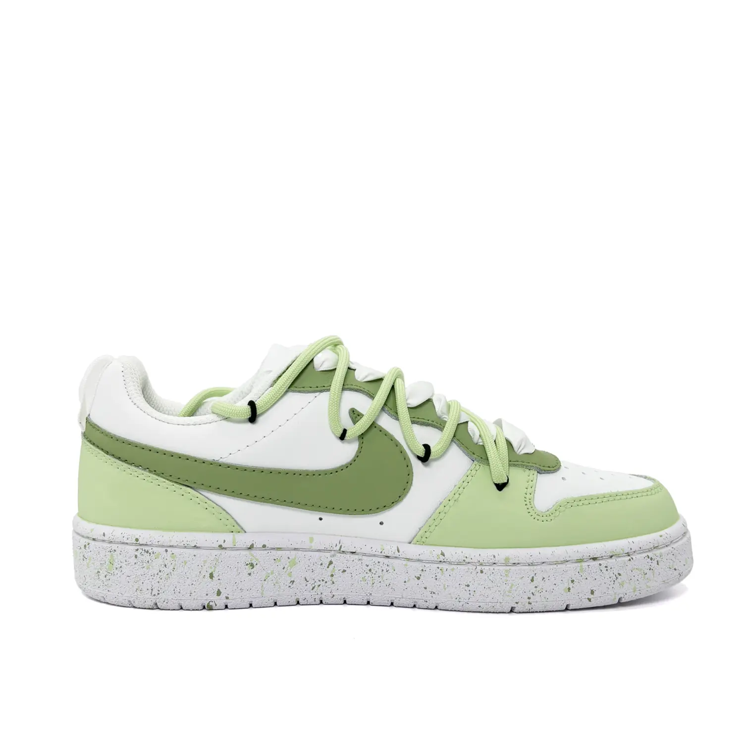 

Кроссовки Nike Court Borough Skateboarding Shoes Women's Low-top White/Green, цвет Matcha