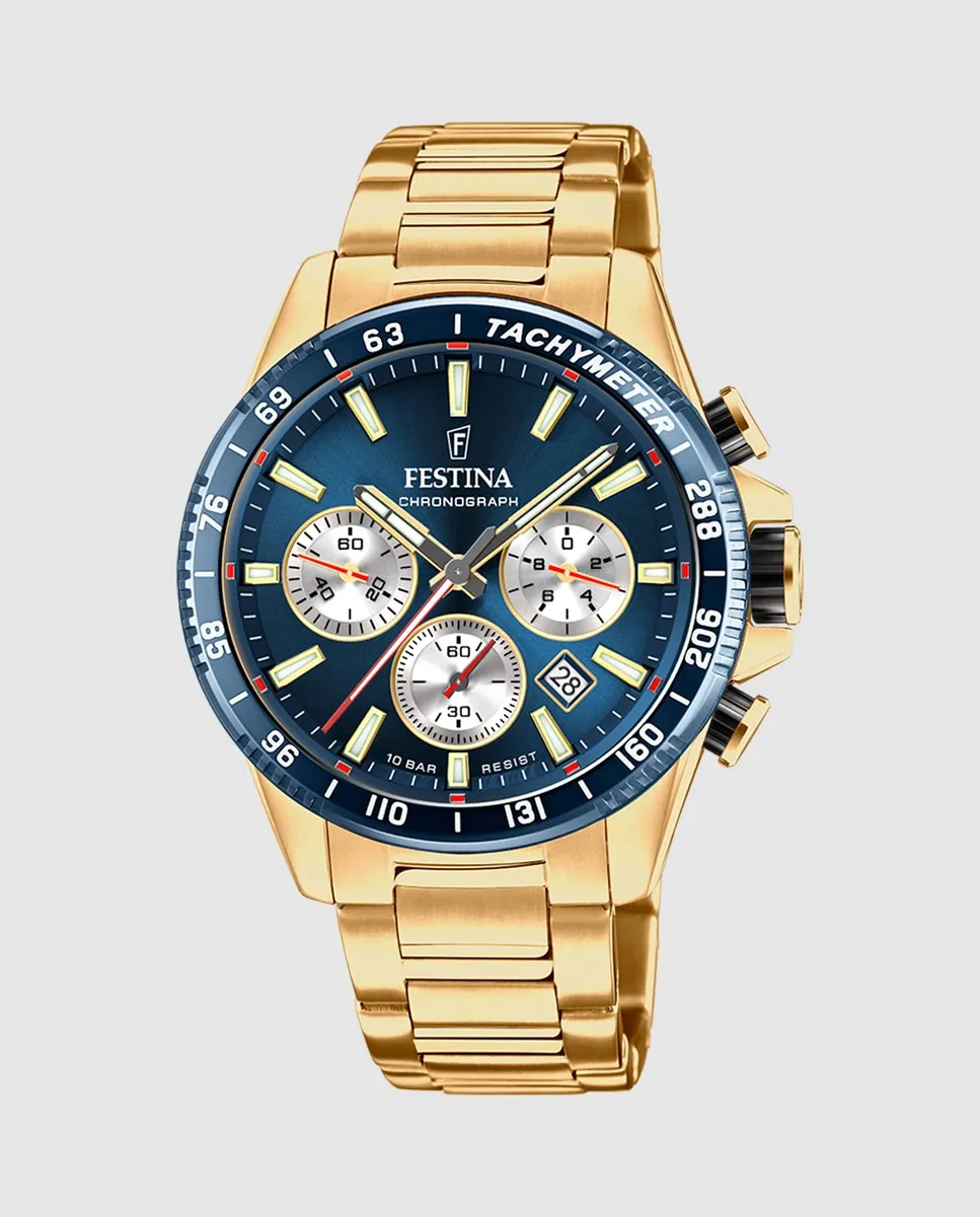 

F20634/2 Мужские часы Timeless Chronograph из золотой стали Festina, золотой
