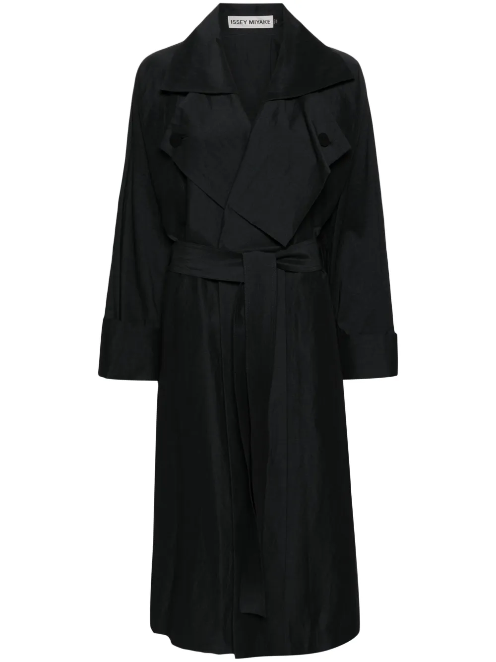 

Пальто макси Shaped Membrane с поясом Issey Miyake, черный