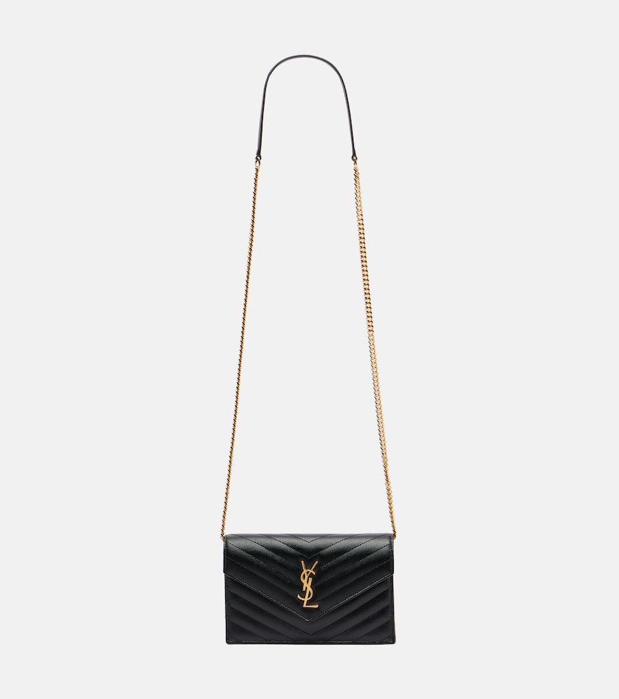 

Кошелёк на цепочке Cassandre Envelope Small из кожи Saint Laurent, Nero