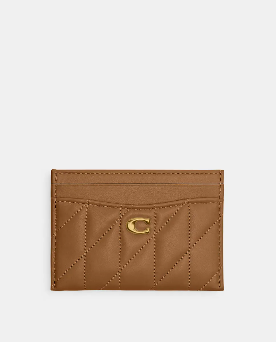 

Держатель для карт из натуральной кожи Coach, коричневый