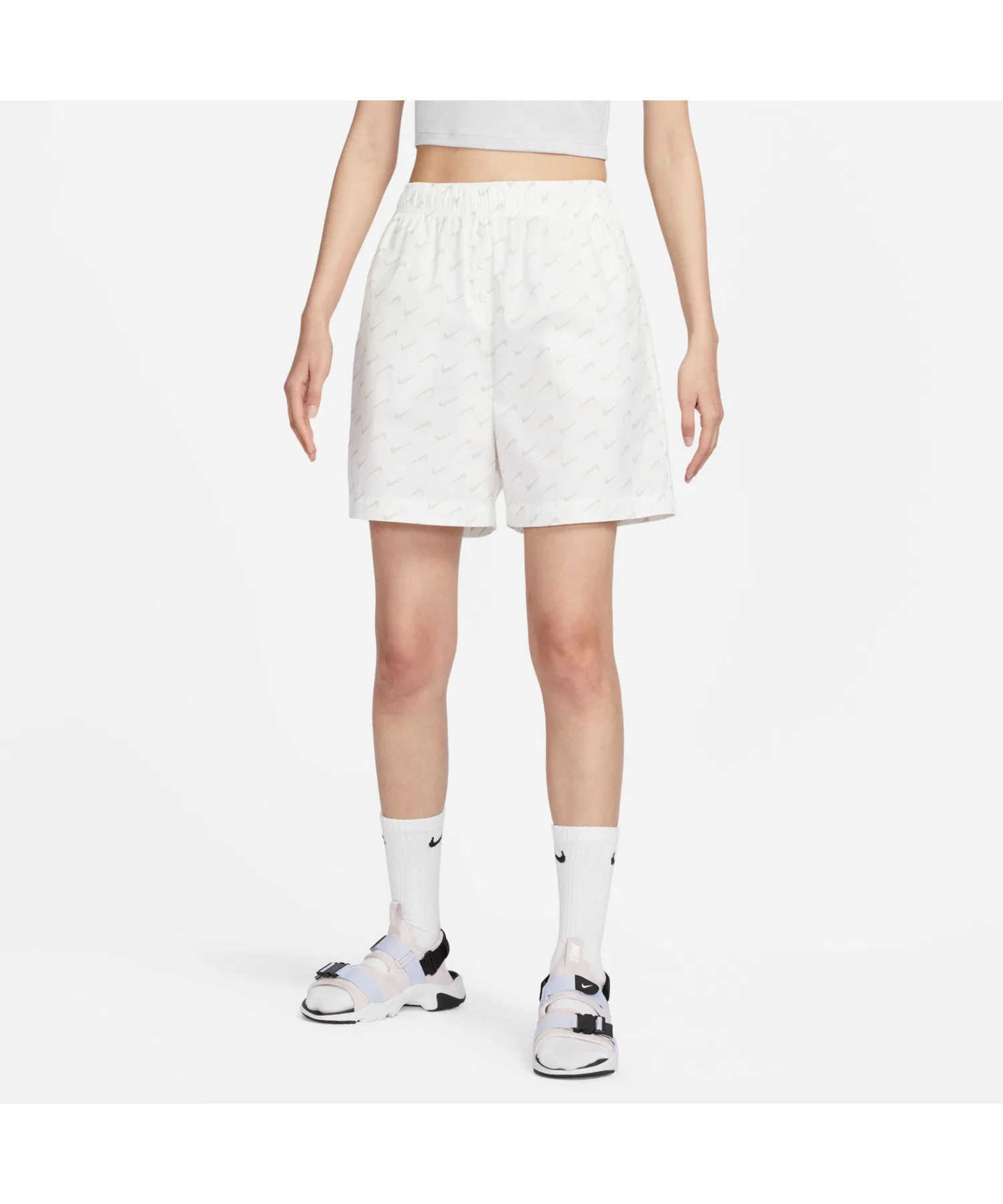 Унисекс шорты NIKE ASW NSW MOD WVN короткие белые — фото 3