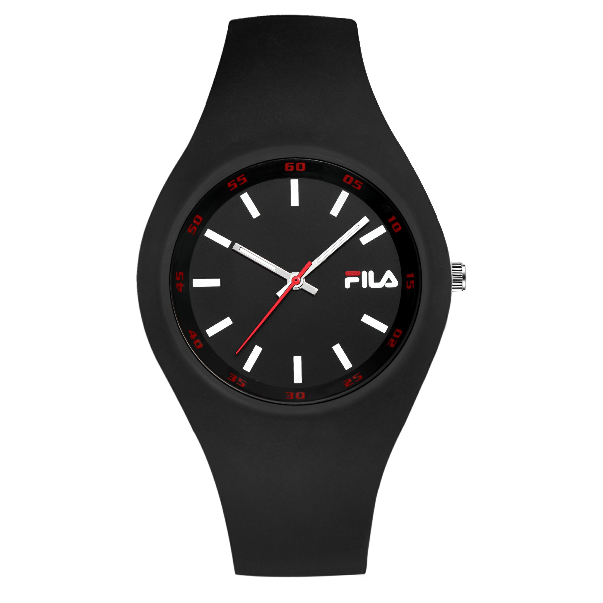 

FILA Часы Wrist Watch Quartz Movement Silicone Strap 40mm Black Dial Unisex