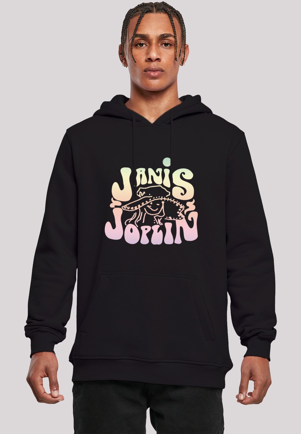 

Толстовка JANIS JOPLIN PASTEL LOGO - Hoodie F4NT4STIC, черный