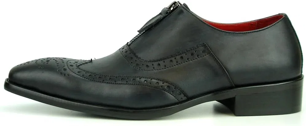 Лоферы FI-8714 Slip on Loafer Wing Tip Leather Upper, черный Fiesso by Aurelio Garcia — фото 3