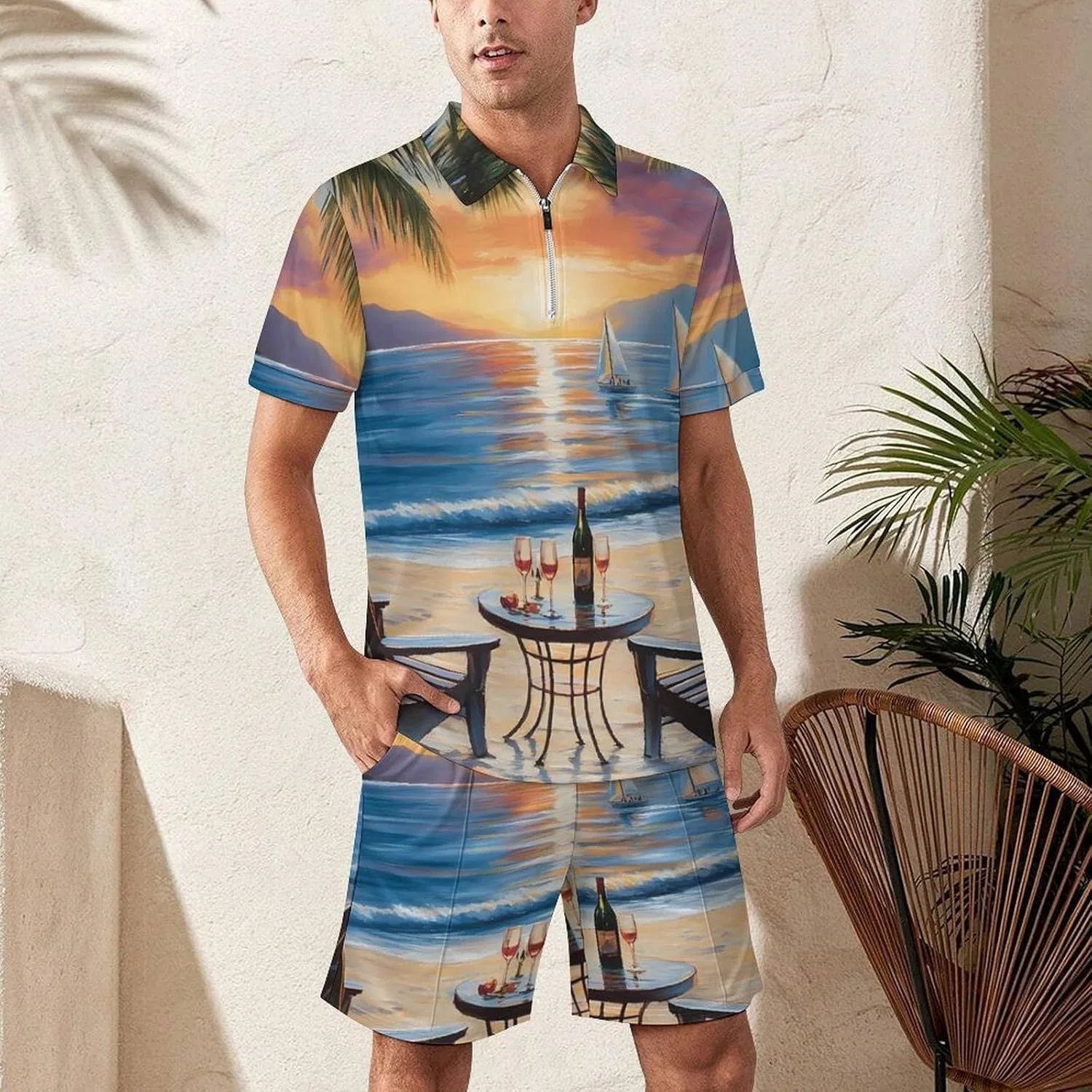 Спортивный костюм из 2 предметов с поло и шортами, Style — фото 2