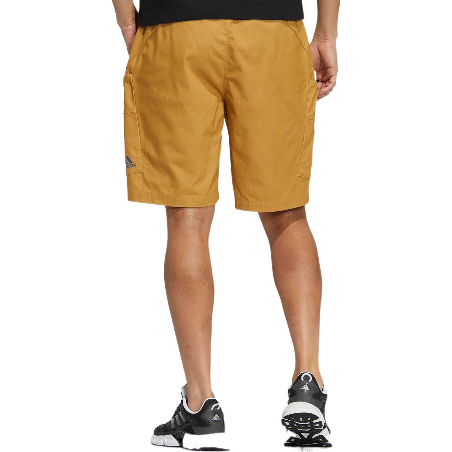 Шорты Men's adidas Solid Color Logo Printing Casual Straight Shorts Yellow HM2987 — фото 3