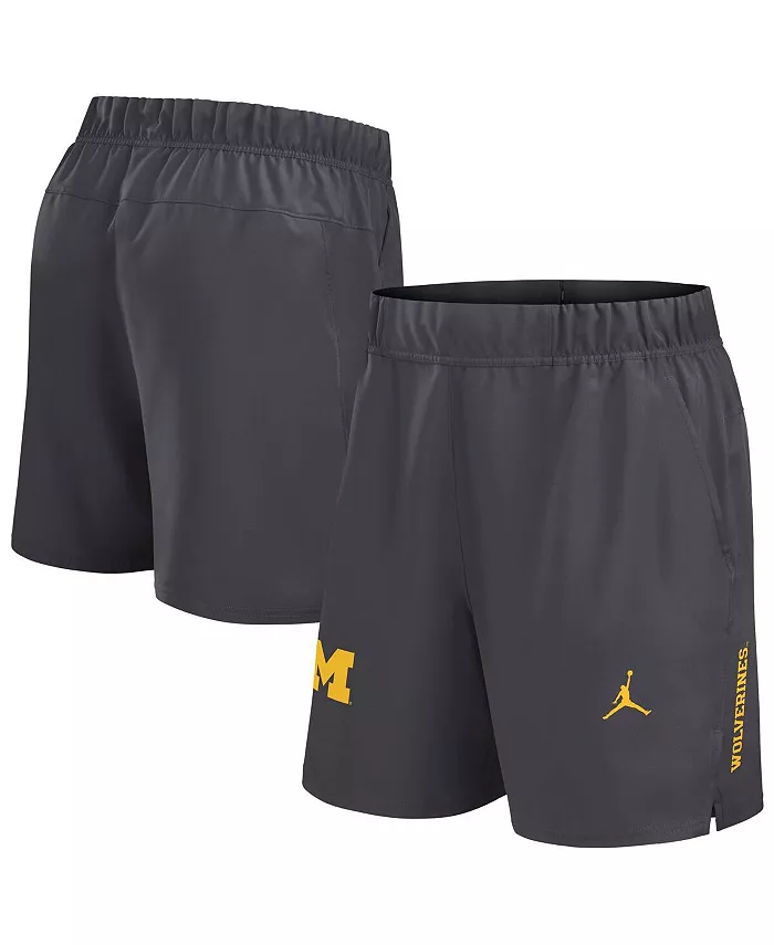 

Мужские серые шорты Michigan Wolverines Primetime Woven Victory Performance Jordan
