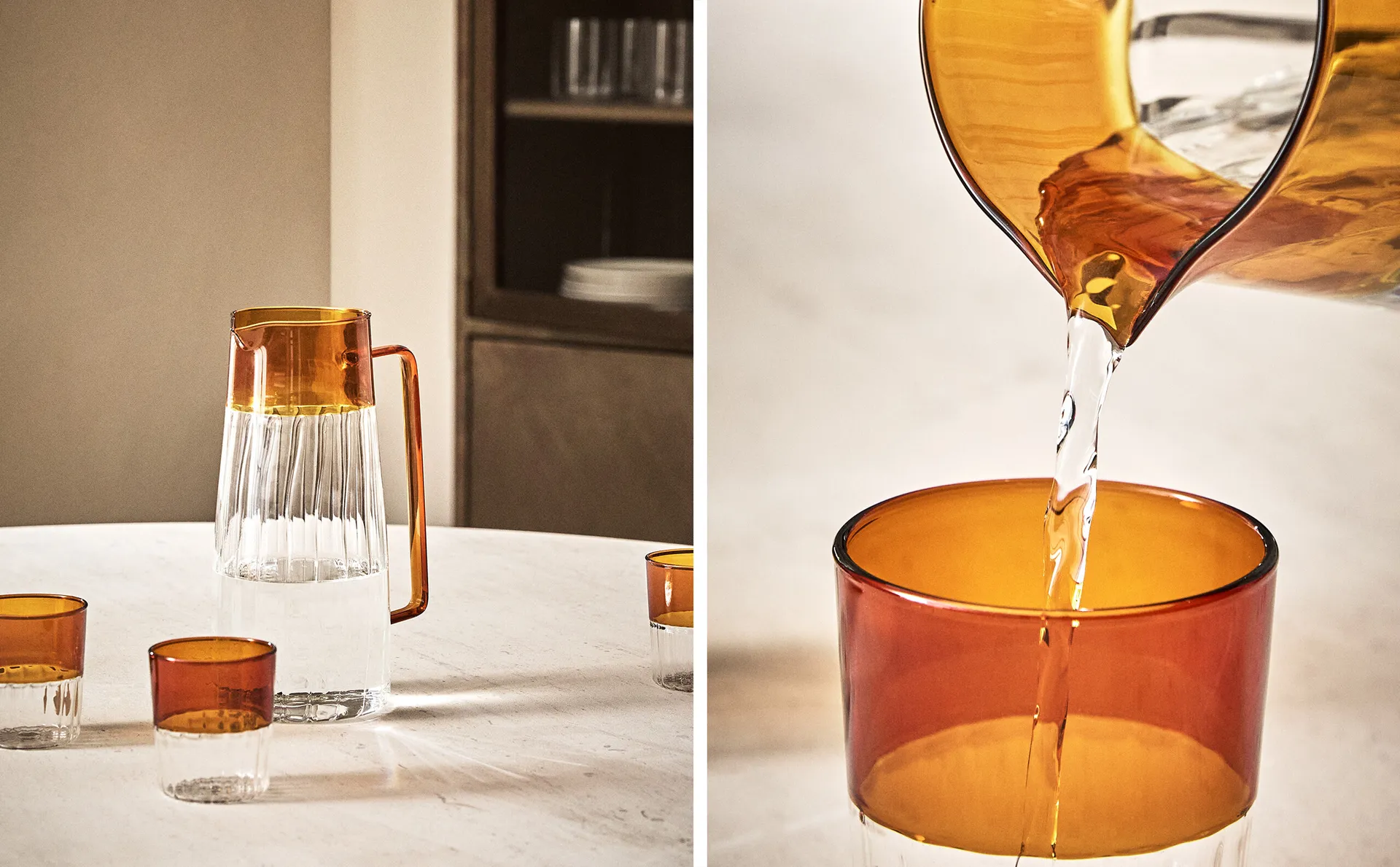 

Цветной боросиликатный кувшин Zara Home, оранжевый
