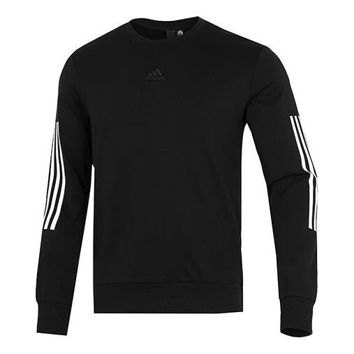 

Толстовка Men's adidas Cny Gfx Crew2 Limited Back Printing Stripe Sports Round Neck Pullover Black, черный