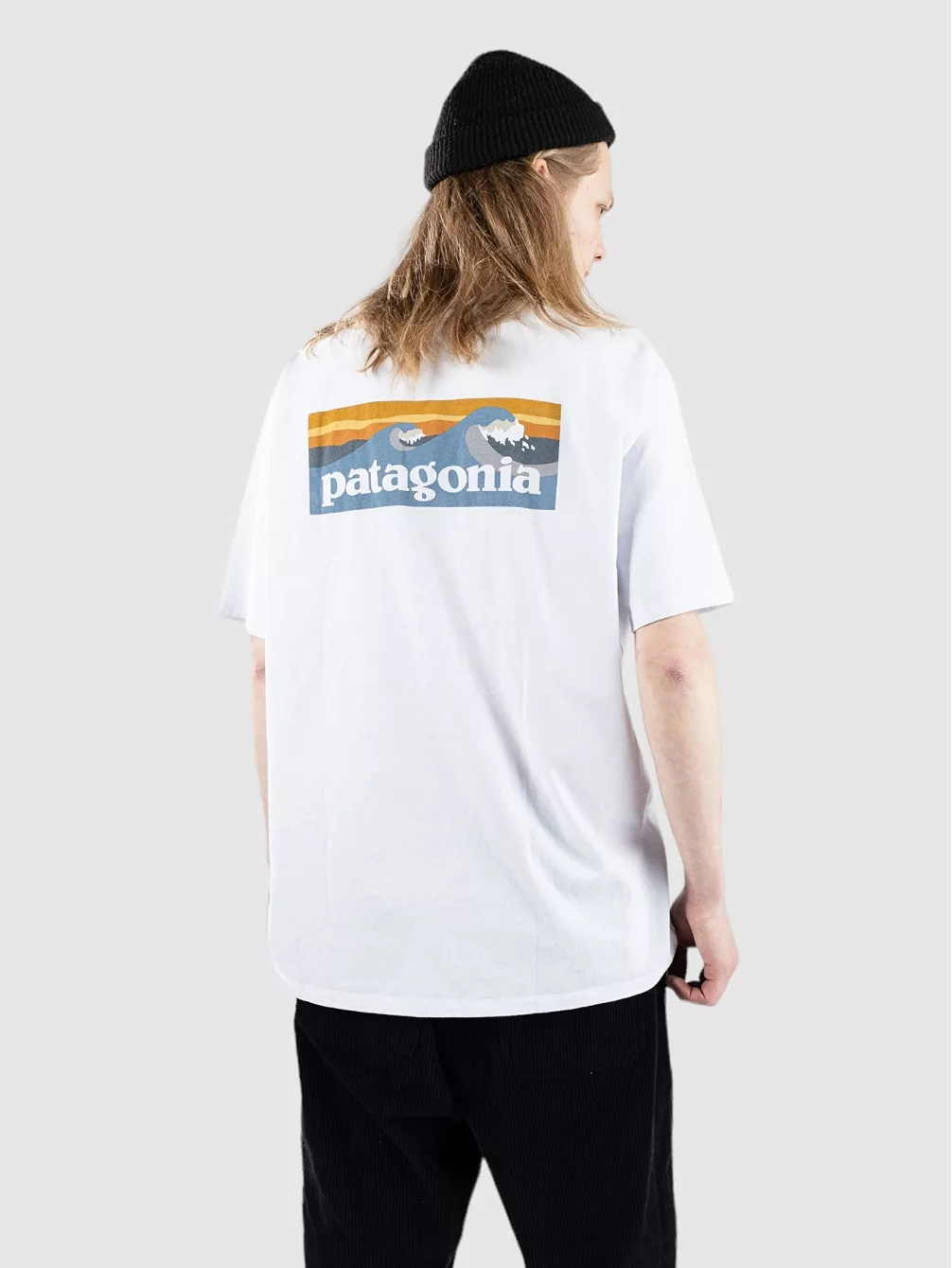 Футболка Responsibili Boardshort с карманом и логотипом Patagonia, белый