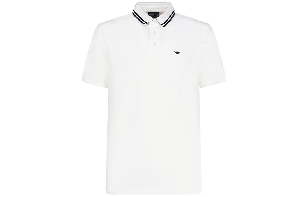 

EMPORIO ARMANI Белая поло SS23 для мужчин, Белый, EMPORIO ARMANI Белая поло SS23 для мужчин