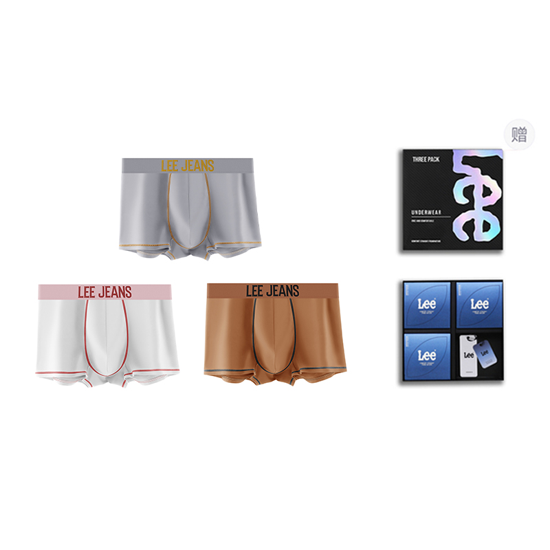 

Мужские трусы боксеры упаковка 3 штуки Lee, оранжевый