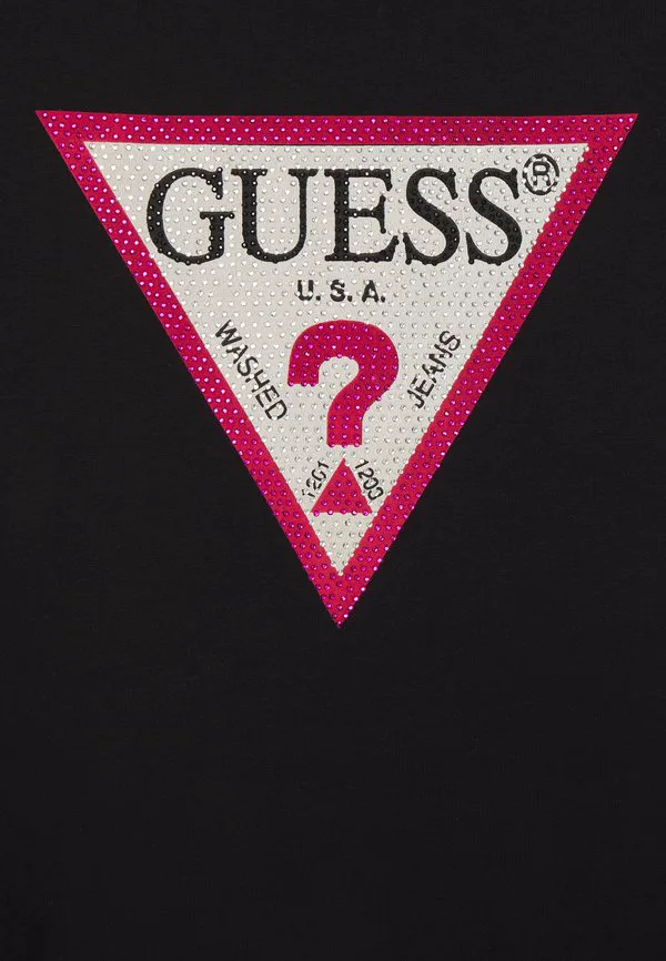 Детская футболка с принтом Guess, Jet Black — фото 3