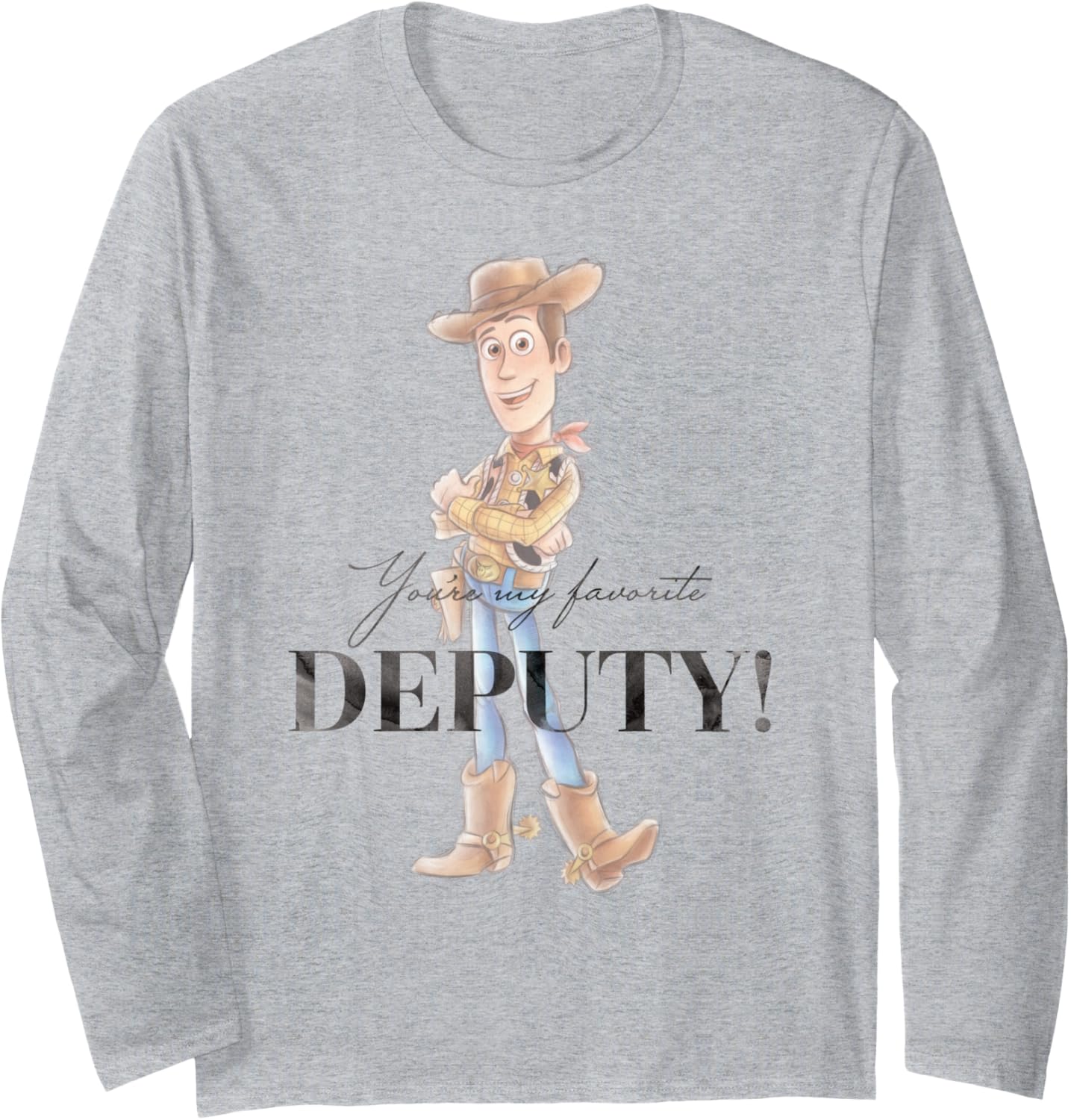 

Футболка с длинными рукавами Disney 100 и Pixar Toy Story Woody My Favorite Debutty, серая