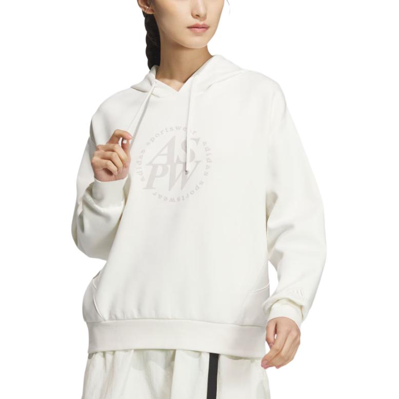 Adidas Свитшот Lounge FW24 женский нефритово-белый — фото 4