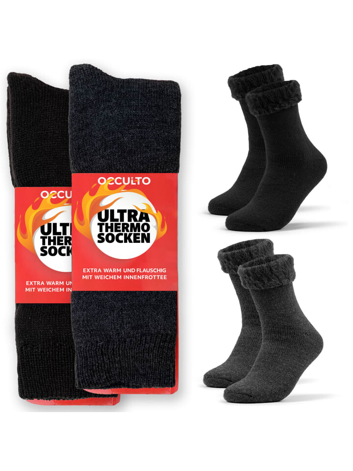 

Носки Occulto 2er Pack Ultra Thermosocken Yuki, цвет Schwarz-Anthrazit