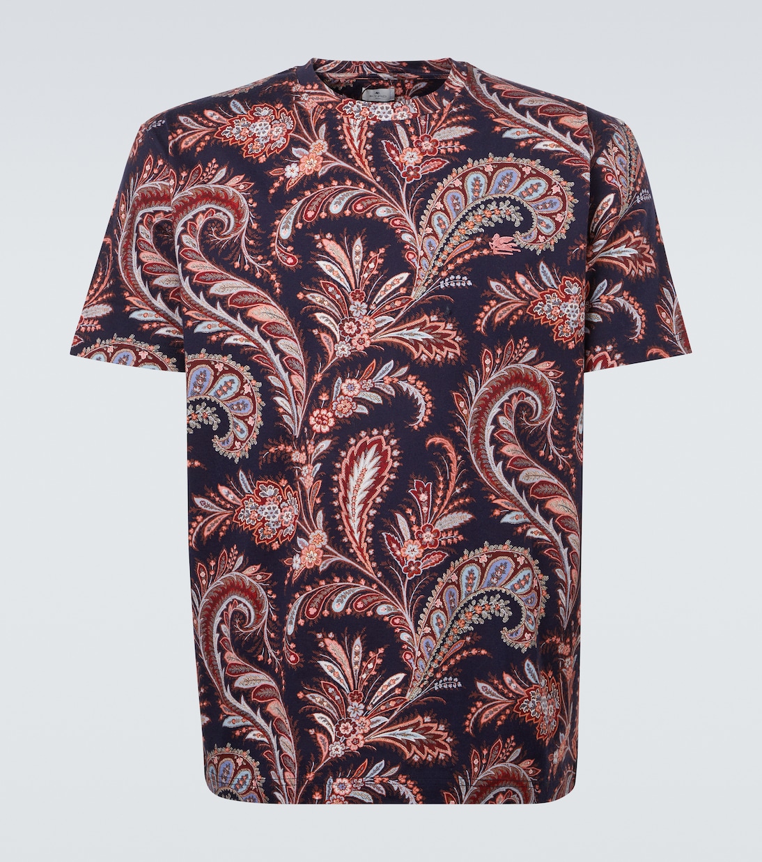 

Футболка из хлопкового джерси с принтом пейсли Etro, Print on Blue Base
