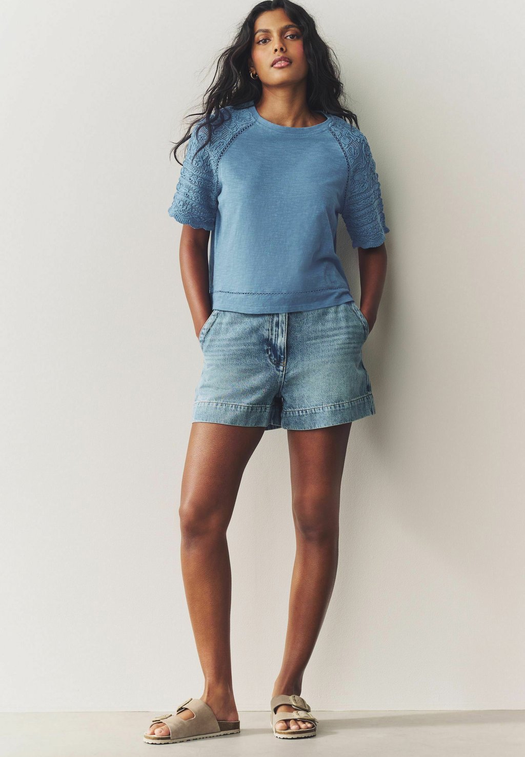 

Базовая футболка REGULAR FIT SHORT SLEEVE Next, синий