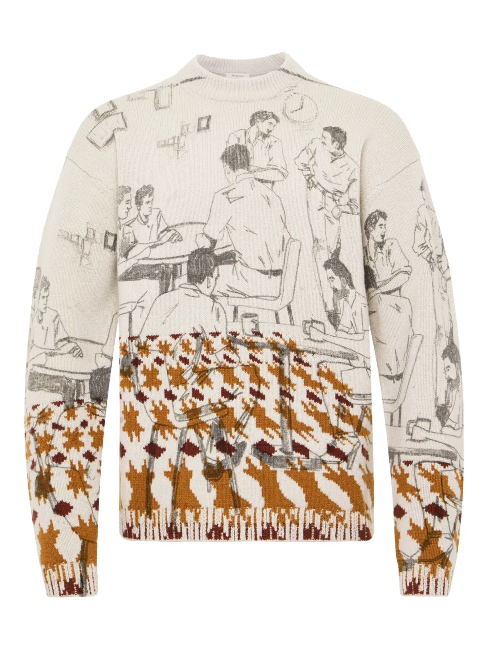 

Джемпер с узором JW ANDERSON, серый