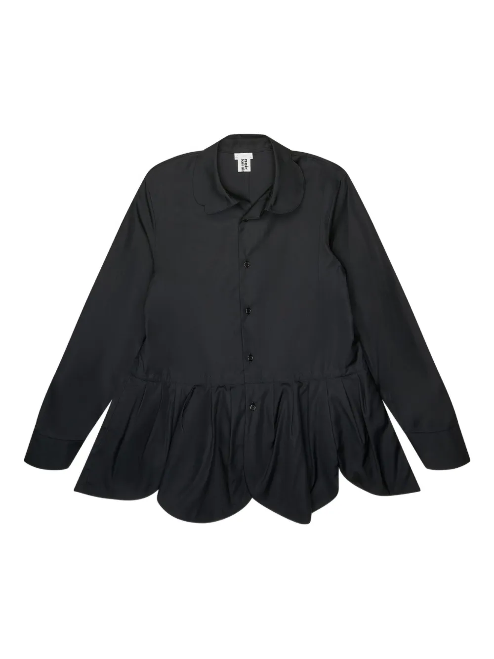 

Хлопковая рубашка с баской Noir Kei Ninomiya, черный