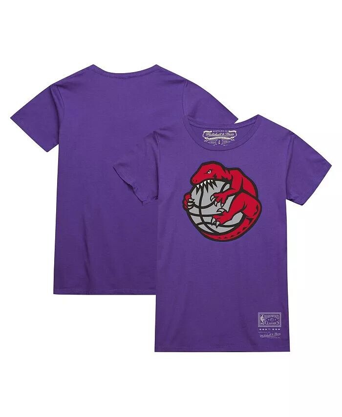 

Мужская и женская фиолетовая футболка Toronto Raptors Hardwood Classics MVP Throwback Logo Mitchell & Ness, фиолетовый
