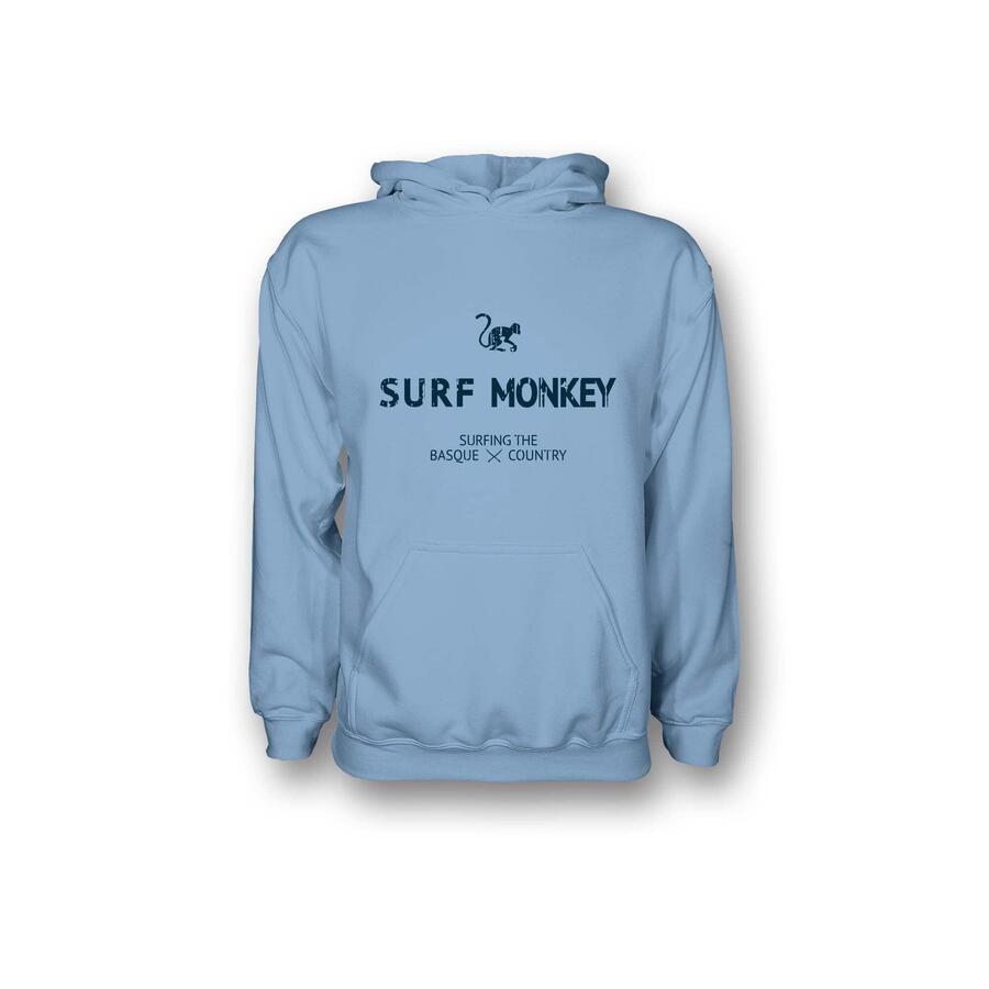 

SURF MONKEY Толстовка из органического хлопка с капюшоном для взрослых (небесно-голубая)