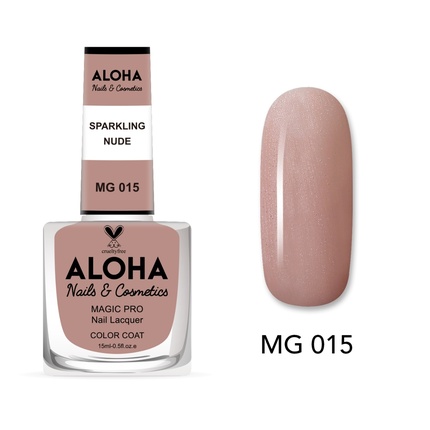 

Лак для ногтей Magic Pro 15 мл - Mg 015 / Искрящийся нюд Aloha Nails & Cosmetics