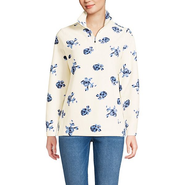 

Женская флисовая толстовка на молнии Lands' End, Ivory Blue Floral, Синий, Женская флисовая толстовка на молнии Lands' End, Ivory Blue Floral